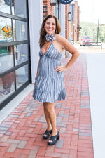 Blue Striped Dress