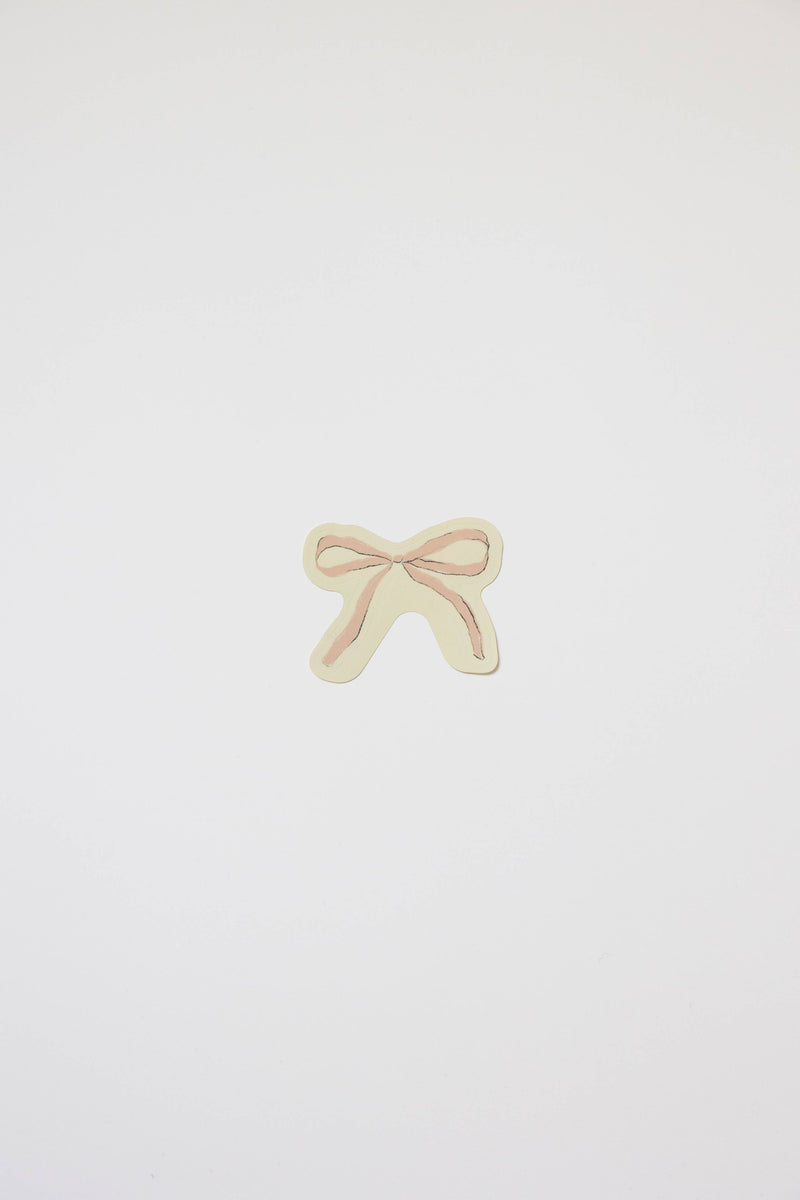 Pink Ribbon Bow Sticker