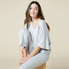 Dream Relaxed V Neck with Capri Lounge Set Softies- Grey