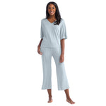 Dream Relaxed V Neck with Capri Lounge Set Softies- Surf