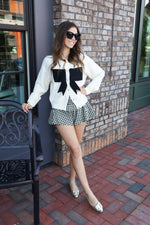 Button Up Bow Sweater