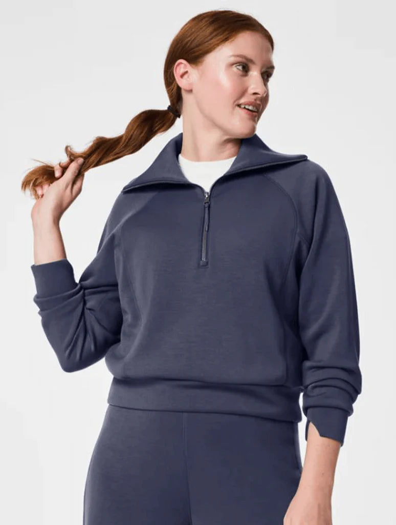 Spanx AirEssentials Half Zip - Navy