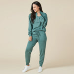 DreamTech 1/4 Zip Jogger Set - Dusty Green