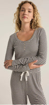 Constance Stripe ZSupply Top- Light Oatmeal Heather