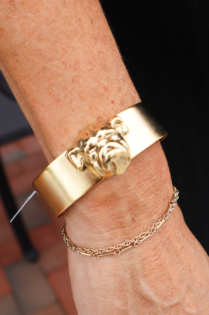 Bulldog Cuff Bracelet