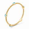 Julie Vos Nassau Bangle Aqua Marine-S