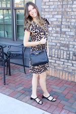 The Carmine Cheetah Dress