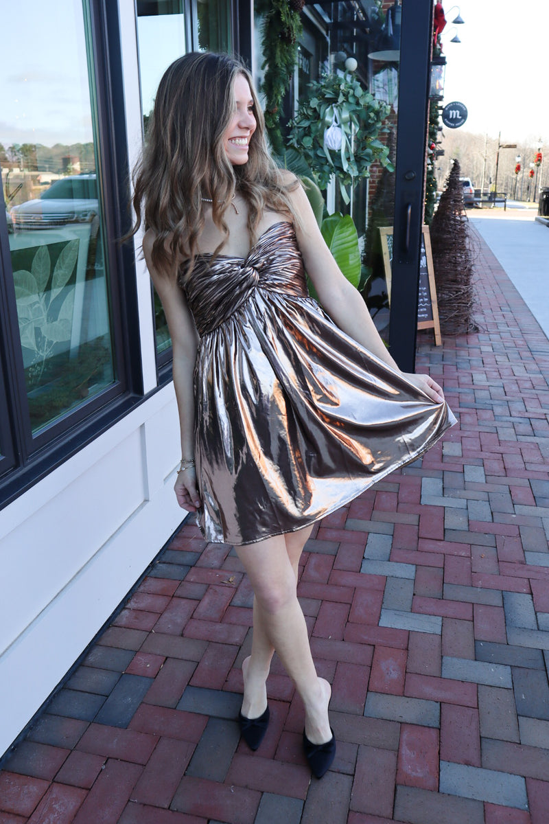 Gold Metallic Dress