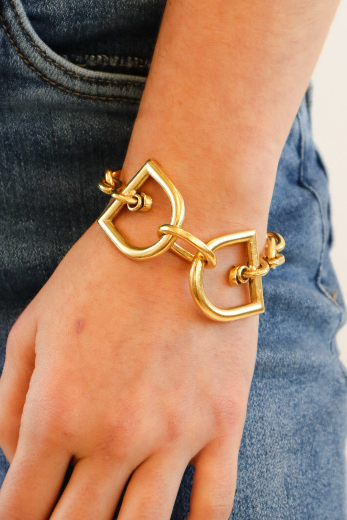 Bold D-Ring Link Bracelet