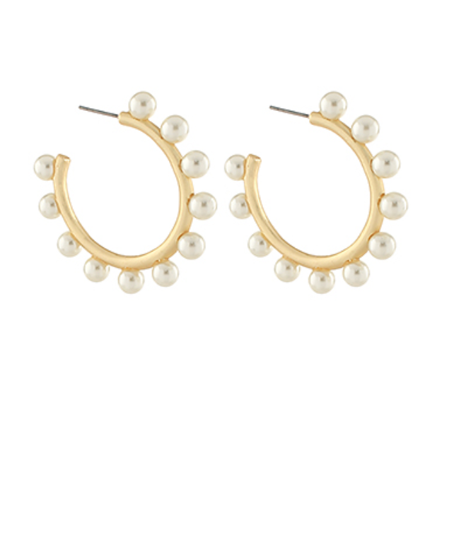 Dottie Pearl & Gold Earrings