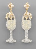 Pour Me a Glass Earrings