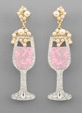 Pour Me a Glass Earrings