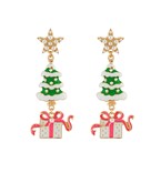 Tree & Gift Earrings