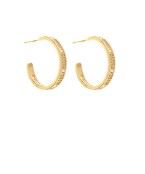 Pave Crystal Hoops