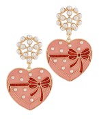 Heart Ribbon Earrings