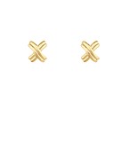 Golden ‘X’ Stud Earrings