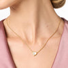 Heart Delicate Necklace -Iridescent Clear Crystal