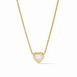 Heart Delicate Necklace -Iridescent Clear Crystal