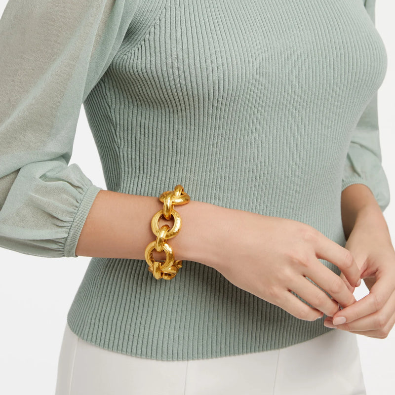 Cannes Link Bracelet-Gold O/S