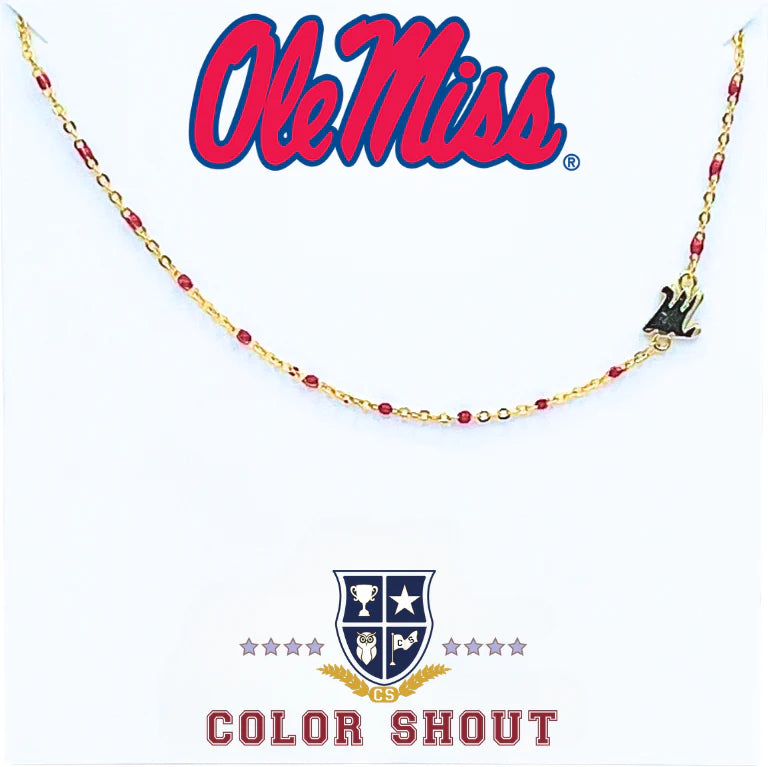 The College Logo Necklace - Ole Miss