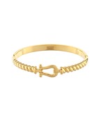 Gold and silver nautical knot bangle featuring a sleek rope-knot accent, designed for a classic and sophisticated look