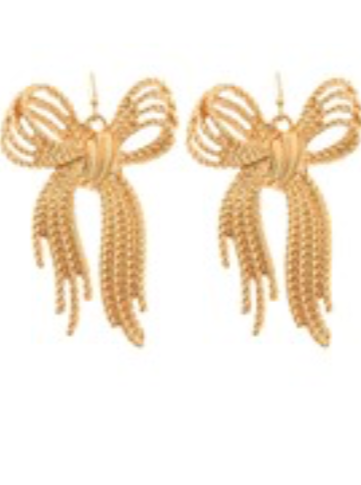 Golden Bows Earrings