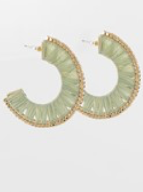 Raffia Ruffles Hoops