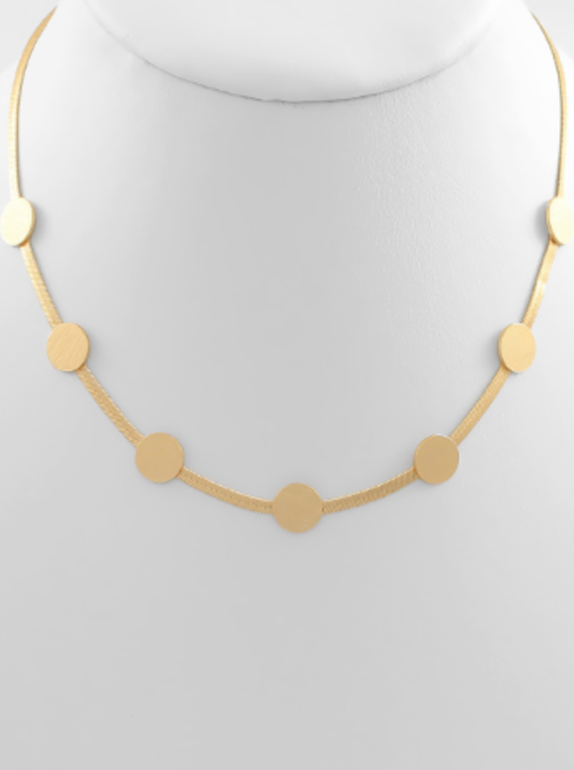 Gold Disc Necklace