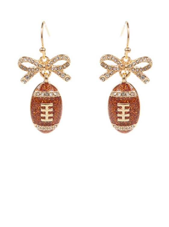 Glam Football Earrings