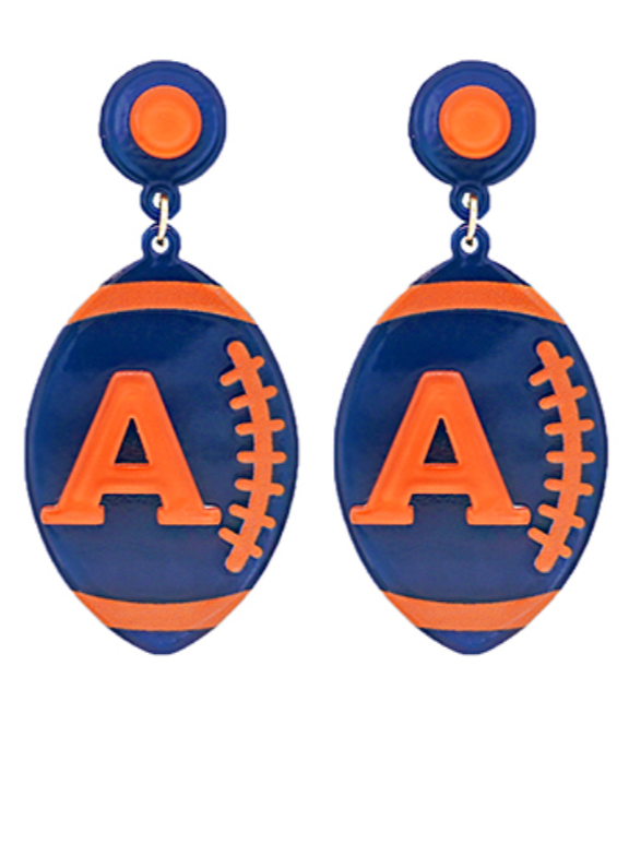 Go Team Acrylic Football Earrings