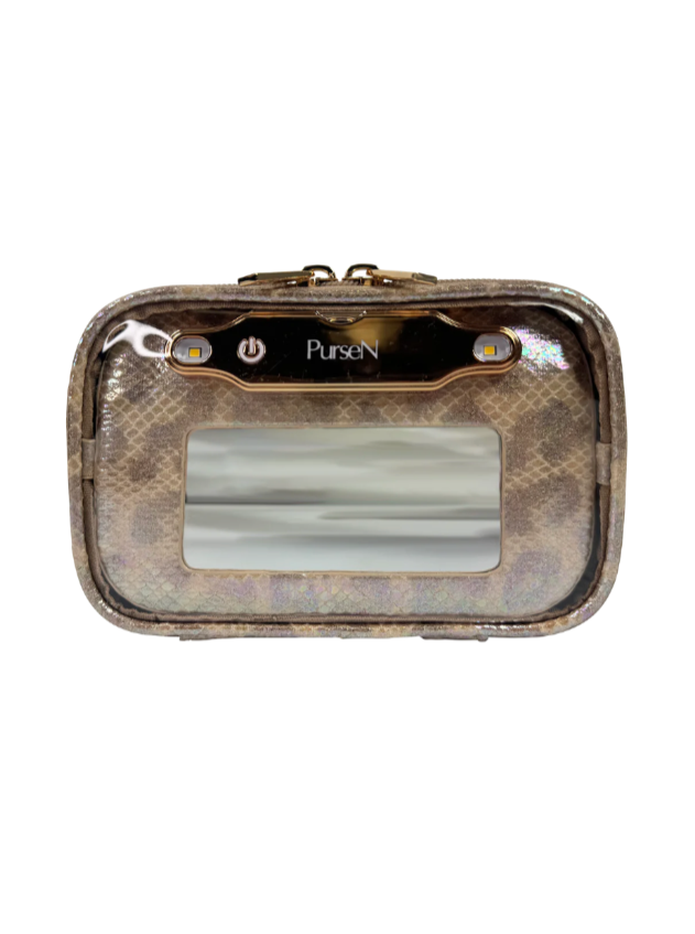 Litt Mini Lighted Mirror Case - Glimmer Leopard