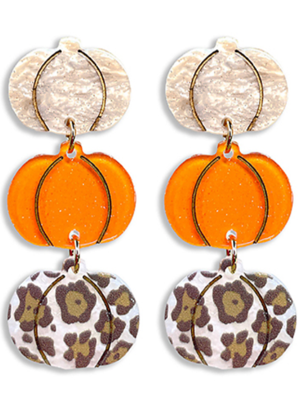 Perfect Pumpkin Chain Earrings