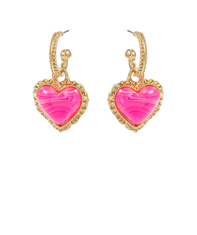 Heart Hoop Earrings