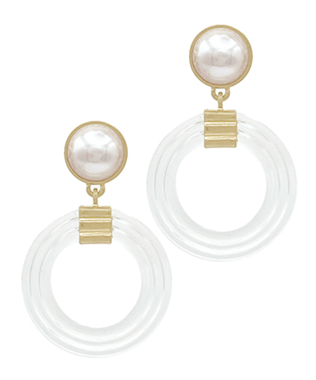 Crystal Clear Circle Earrings