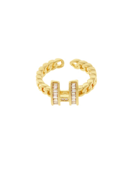 Pave Baguette Open Ring