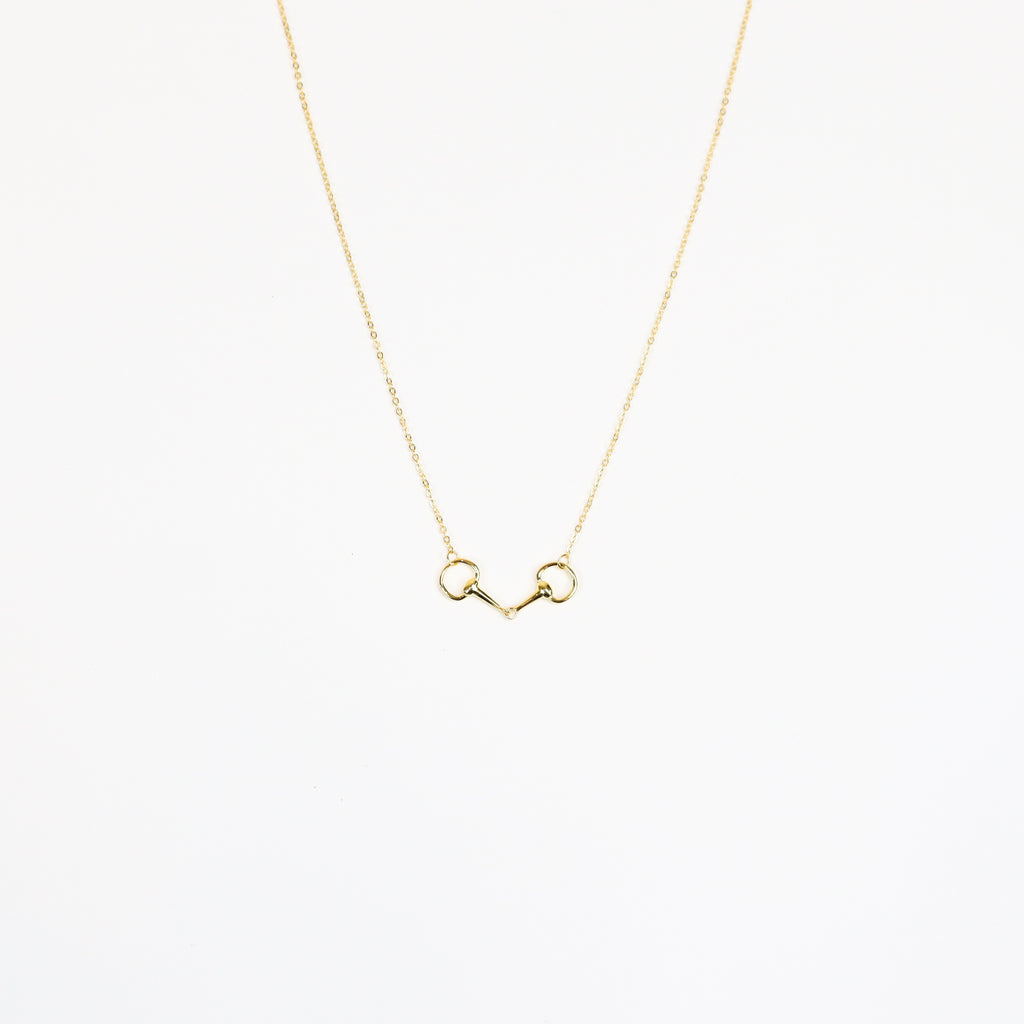 Snaffle Bit Necklace featuring equestrian-inspired charm