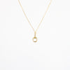 Snaffle Pendant Necklace on a delicate chain 