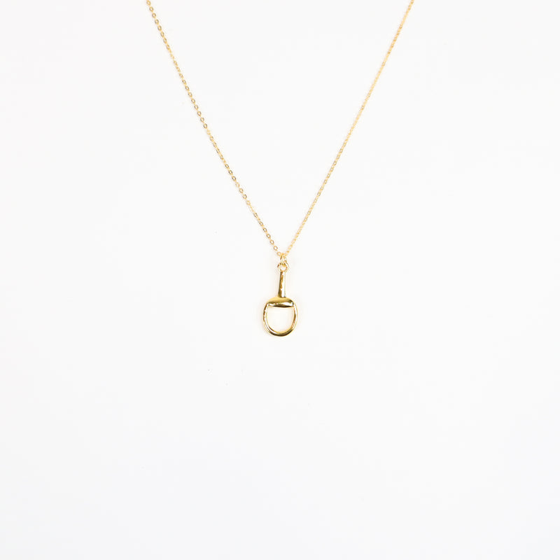 Snaffle Pendant Necklace on a delicate chain 