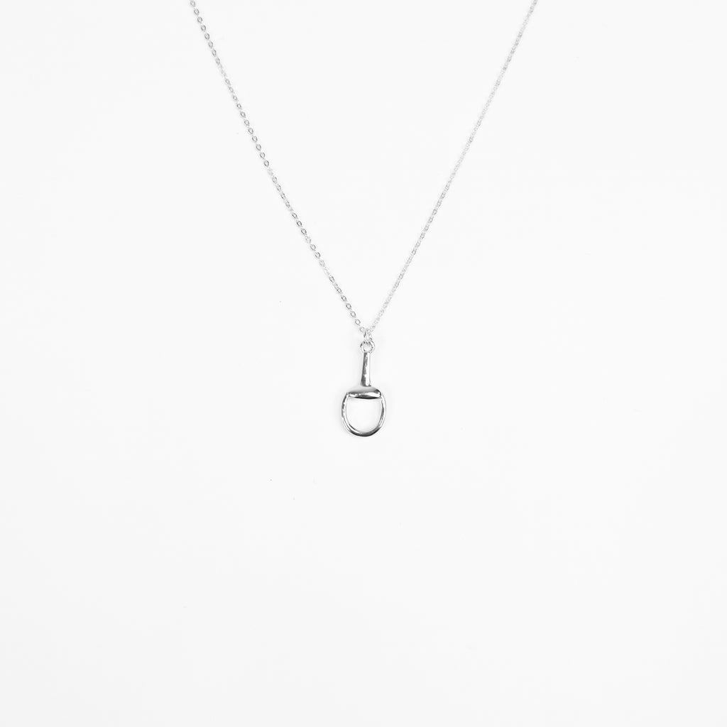 Snaffle Pendant Necklace on a delicate chain 