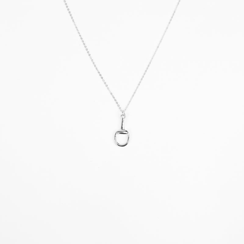 Snaffle Pendant Necklace on a delicate chain 