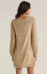 Andromeda Sequin Dress - Silver Champagne