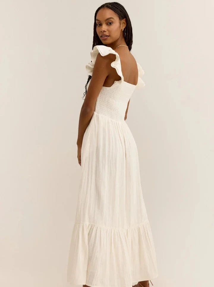 Calypso Midi Dress - Off White