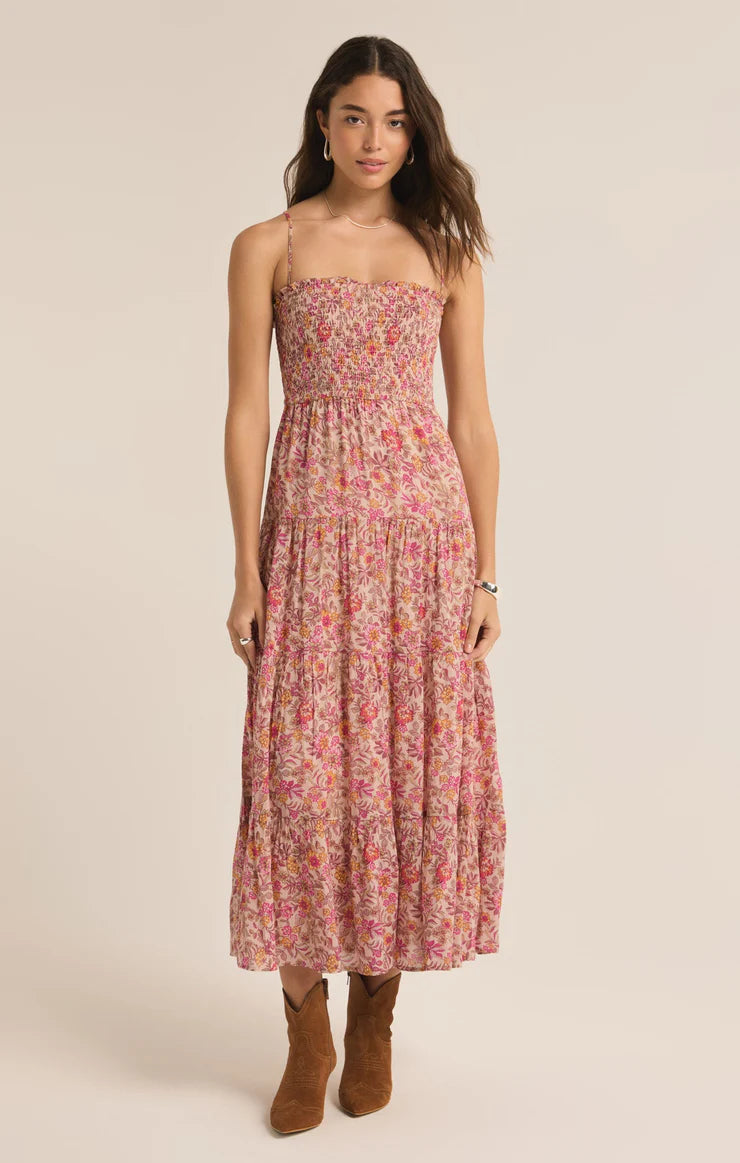 Balos Lima Floral Midi Dress - Cactus Floral