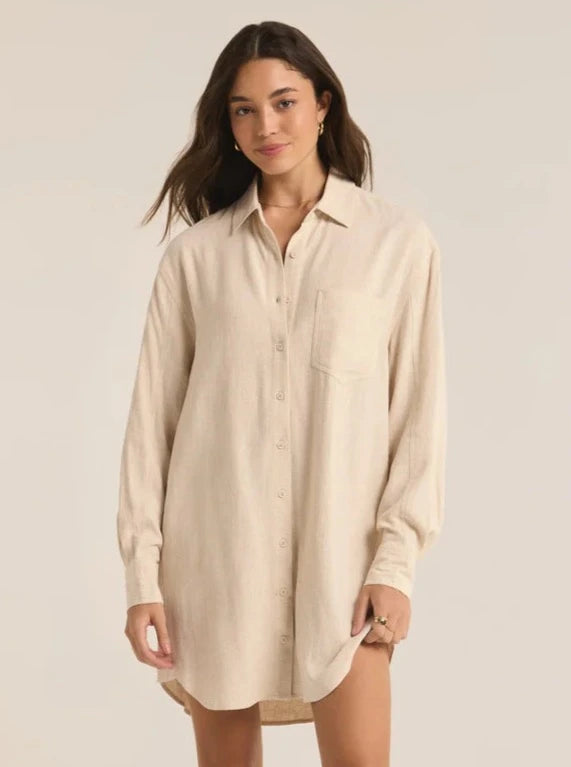 Dover Linen Dress - Flax