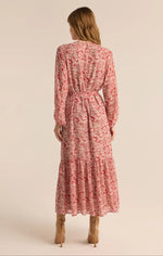 Della Floral Maxi Dress - Crimson Crush