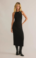 Adison Second Skin Midi Dress - Black