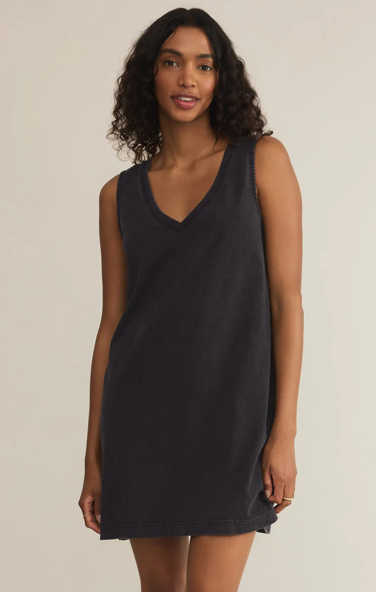 Z Supply Sloane V-Neck Knit Denim Dress