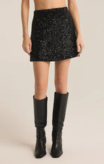 Ciera Sequin Mini Skirt - Black