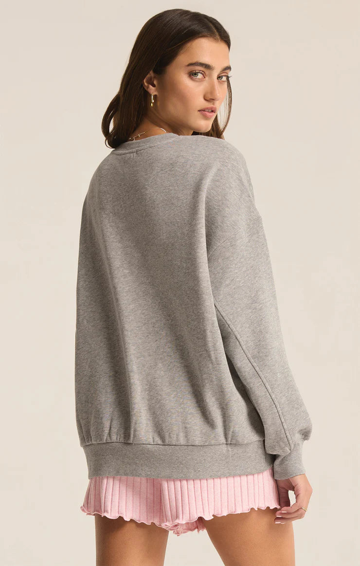 Oversized Sunday Sweatshirt - Heather Grey