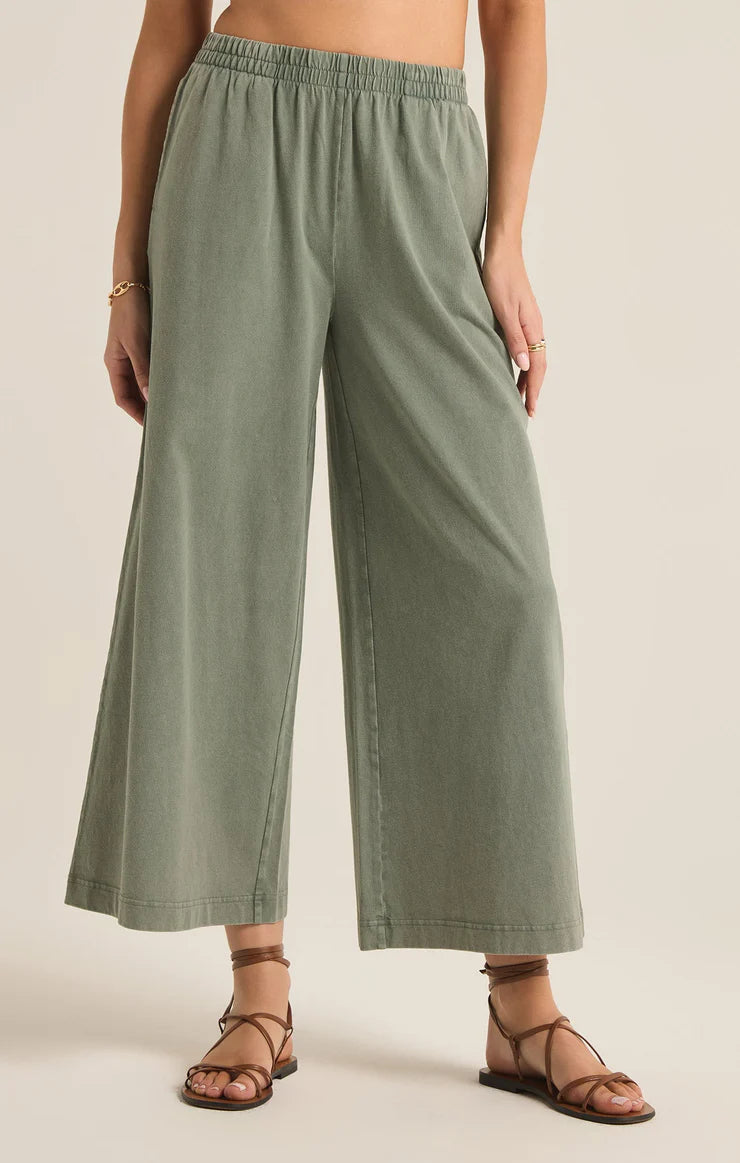 Scout Jersey Flare Pant - Palm Green